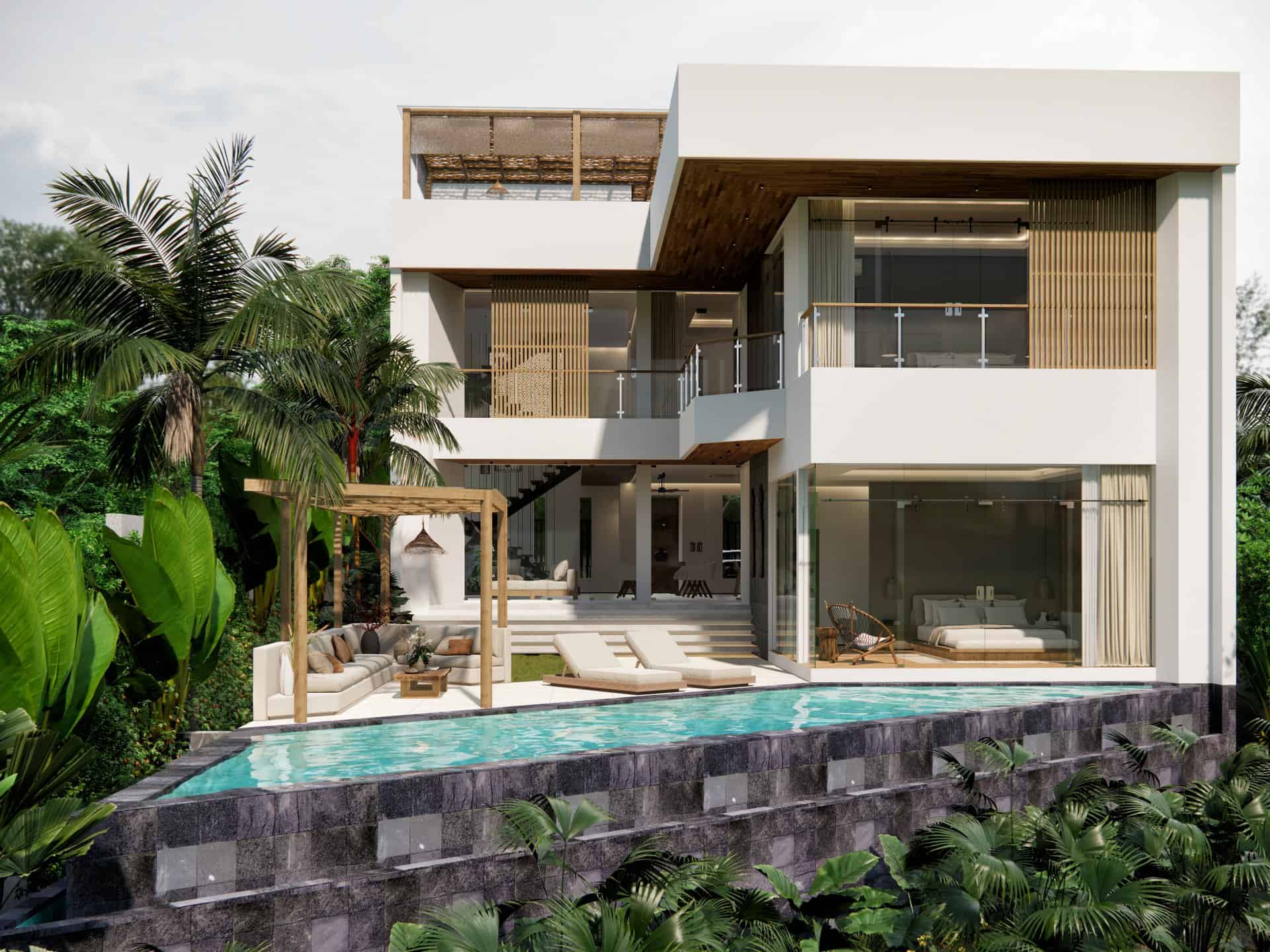 modern tropical 5 bedroom villa for sale leasehold in canggu be 1199 (4)