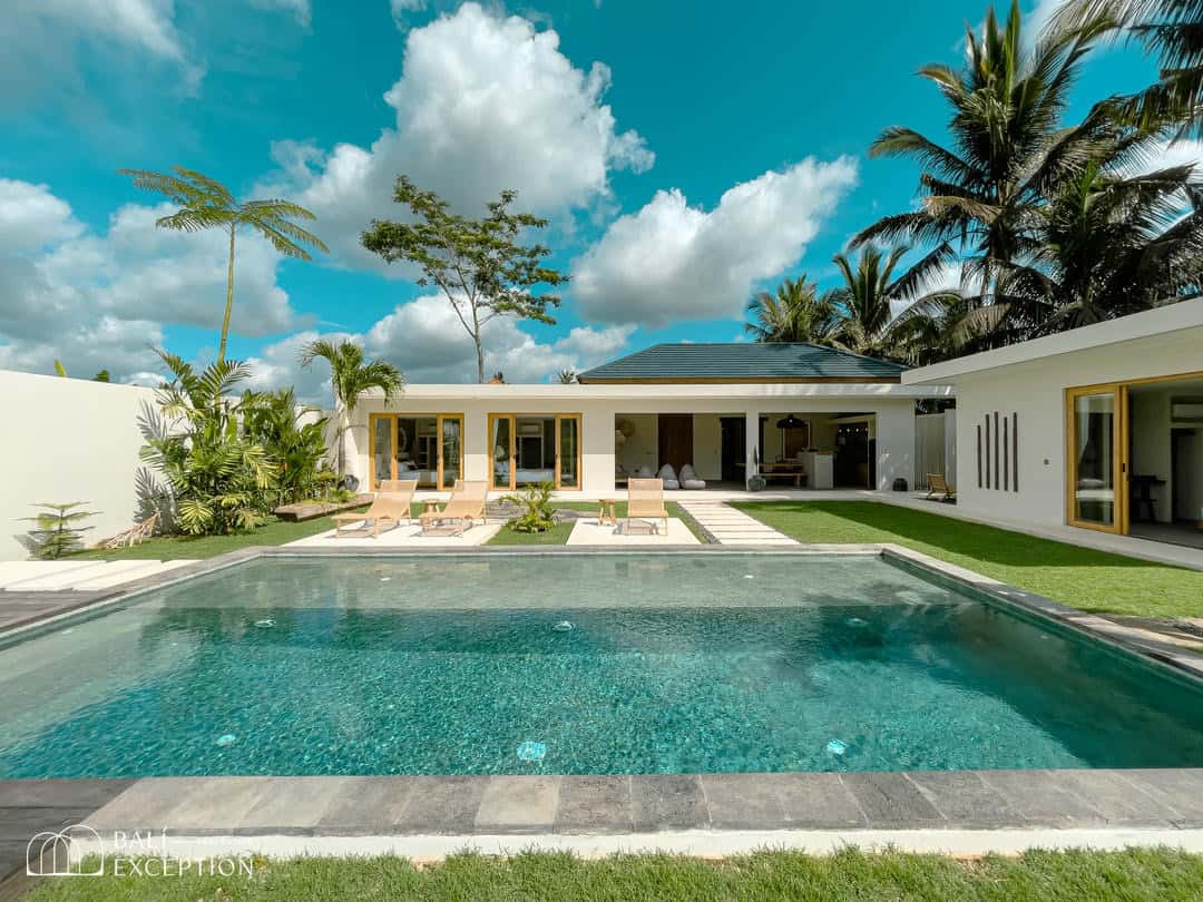 Luxury villa with pool and tropical garden