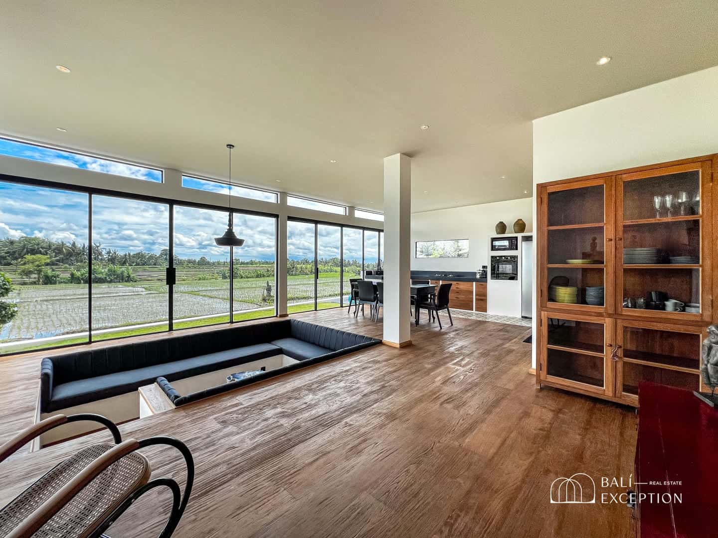 Modern open space with countryside view