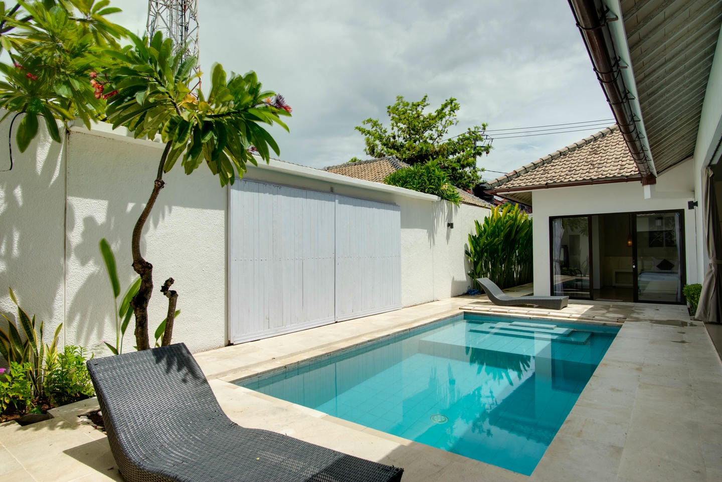 Modern villa with private pool and patio